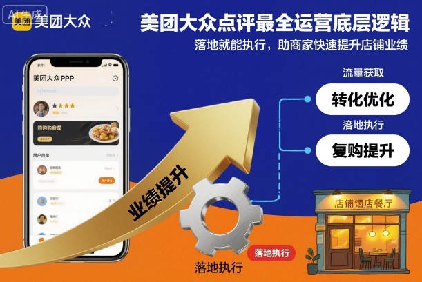 美团大众点评最全运营底层逻辑，落地就能执行，助商家快速提升店铺业绩-轻创联盟