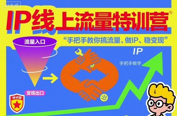 IP线上流量特训营，手把手教你搞流量、做IP、稳变现-轻创联盟