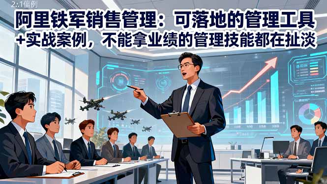 阿里铁军销售管理：可落地的管理工具+实战案例，不能拿业绩的管理都在扯淡-轻创联盟