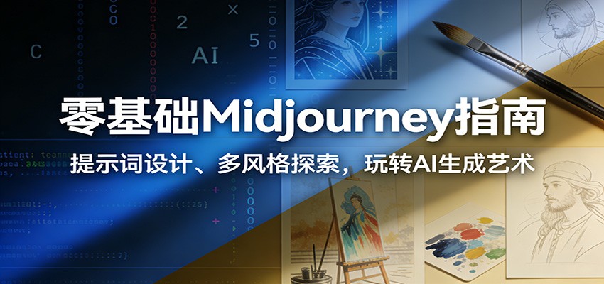 图片[1]-零基础Midjourney指南：提示词设计、多风格探索，玩转AI生成艺术-轻创联盟