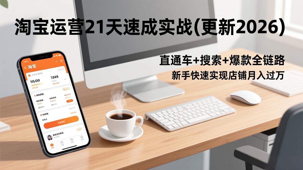 淘宝运营21天速成实战(更新2026-轻创联盟