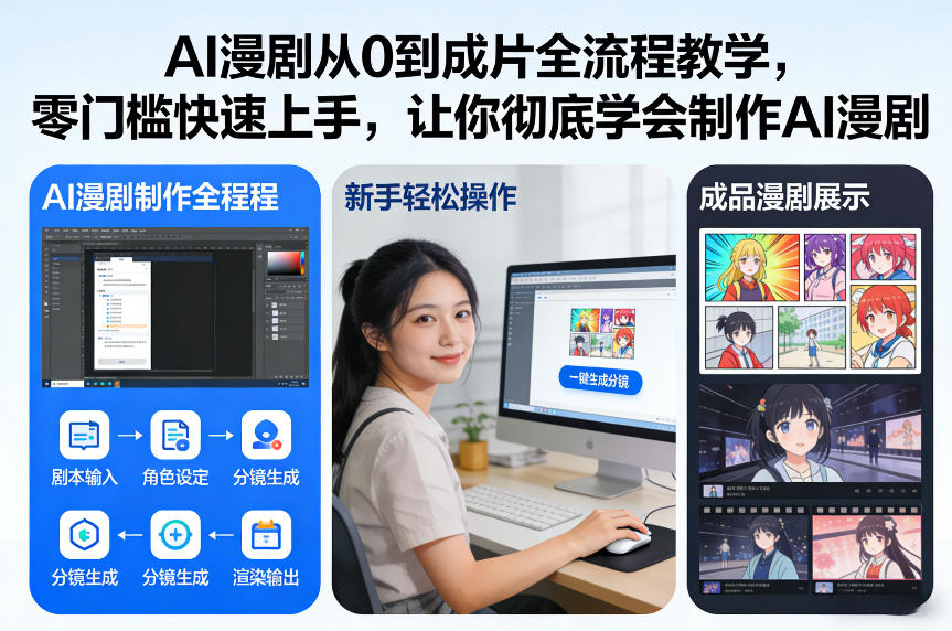 AI漫剧从0到成片全流程教学，零门槛快速上手，让你彻底学会制作AI漫剧【保姆级教程】-轻创联盟