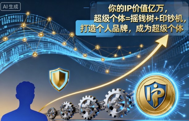 你的IP价值亿万，超级个体=摇钱树+印钞机，打造个人品牌，成为超级个体-轻创联盟