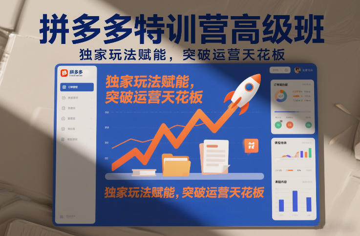 拼多多特训营高阶班,独家玩法赋能,突破运营天花板(更新26年3月)-轻创联盟