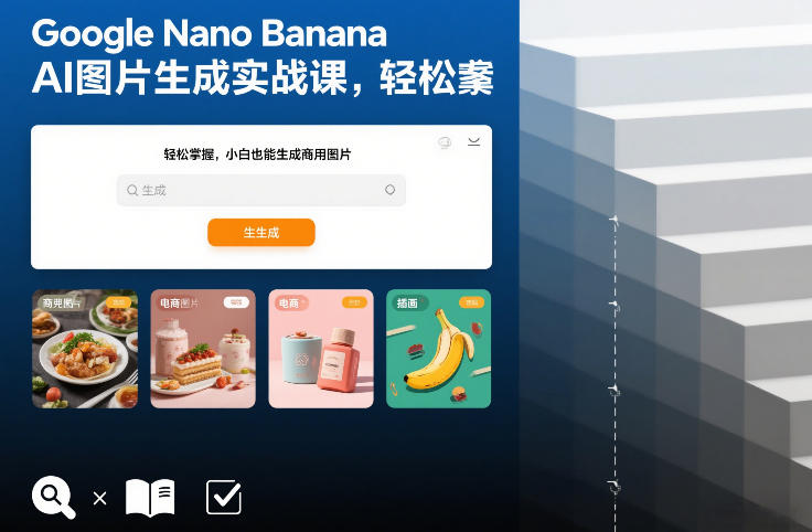 Google Nano Banana AI图片生成实战课，轻松掌握，小白也能生成商用图片-轻创联盟