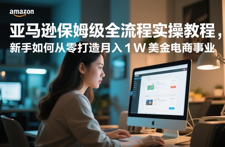 亚马逊保姆级全流程实操教程，新手如何从零打造月入1W美金电商事业-轻创联盟