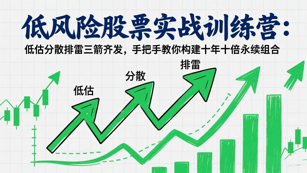 低风险股票实战训练营：低估分散排雷三箭齐发，手把手教你构建十年十倍永续组合-轻创联盟