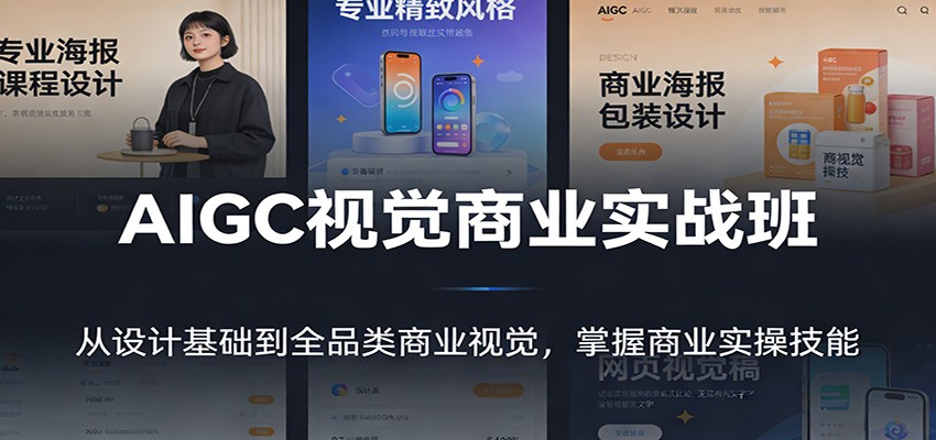AIGC视觉商业实战班：从设计基础到全品类商业视觉，掌握商业实操技能-轻创联盟