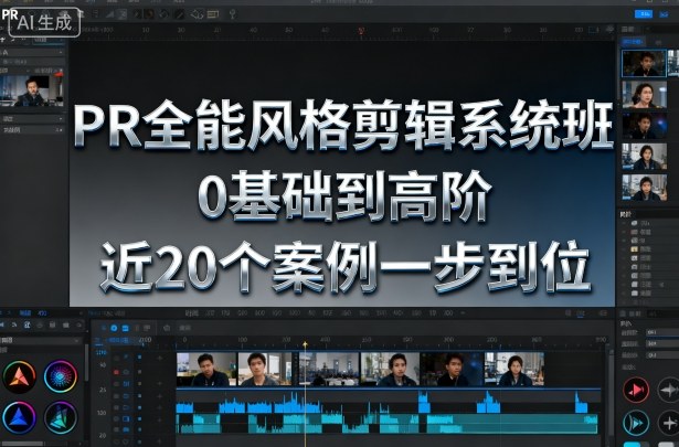 PR全能风格剪辑系统班，0基础到高阶，近20个案例一步到位-轻创联盟