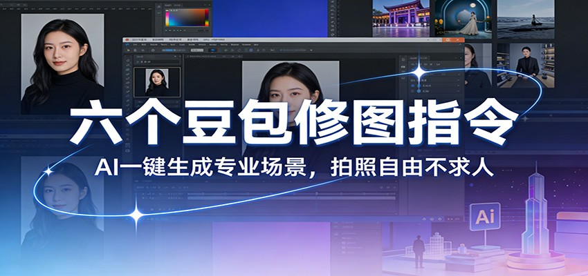 六个豆包修图指令：AI 一键生成专业场景，拍照自由不求人-轻创联盟