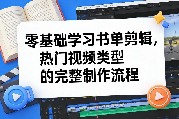 零基础学习书单剪辑，热门视频类型的完整制作流程(更新2026)-轻创联盟