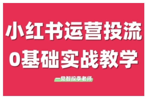 小红书运营投流，小红书广告投放从0到1的实战课，学完即可开始投放(更新26年)-轻创联盟