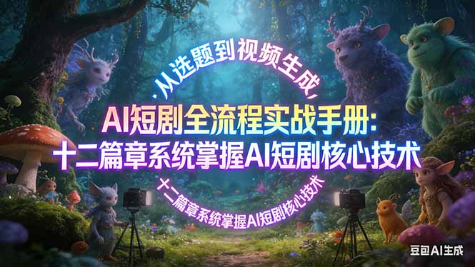 AI 短剧全流程实战手册：从选题到视频生成，十二篇章系统掌握 AI 短剧核心技术-轻创联盟