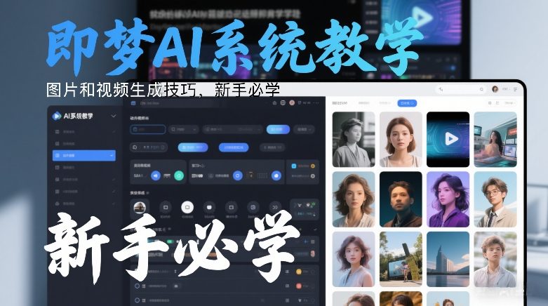 即梦AI系统教学，图片和视频生成技巧，新手必学-轻创联盟