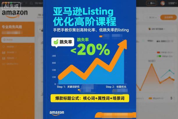 亚马逊Listing优化高阶课程，手把手教你策划高转化率、低跳失率的listing-轻创联盟