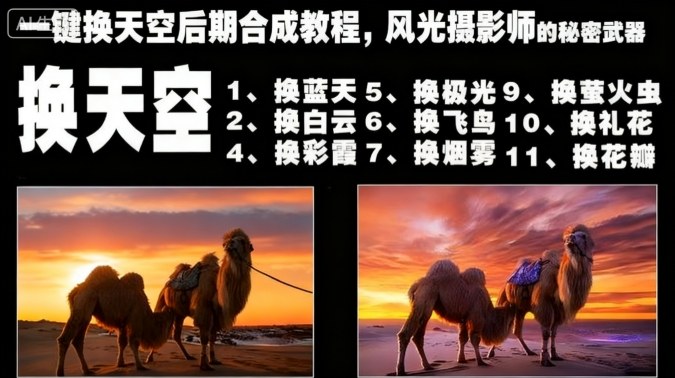 一键换天空后期合成教程，风光摄影师的秘密武器-轻创联盟