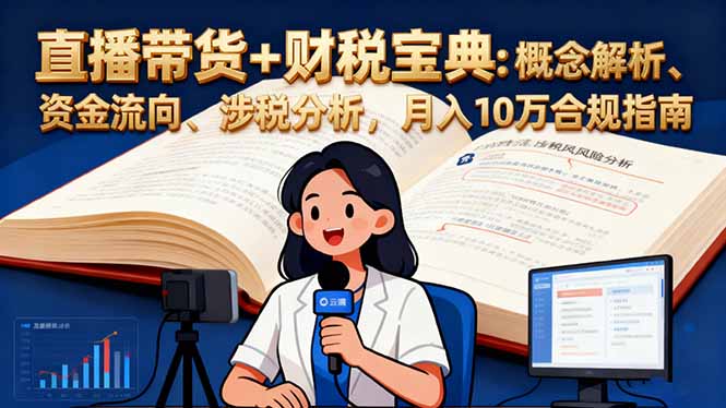 直播带货+财税宝典：概念解析、资金流向、涉税分析，月入10万合规指南-轻创联盟