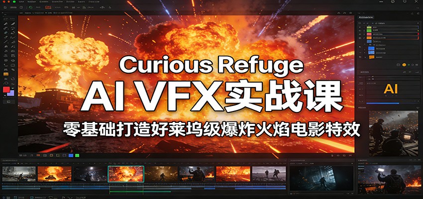 图片[1]-Curious Refuge AI VFX实战课，零基础打造好莱坞级爆炸火焰电影特效-轻创联盟