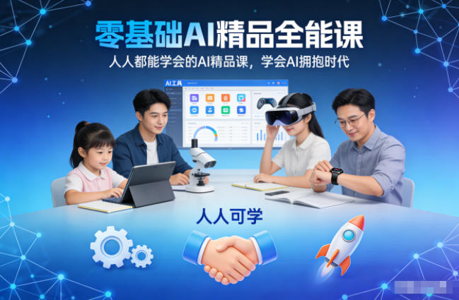 零基础AI精品全能课，人人都能学会的AI精品课，学会AI拥抱时代-轻创联盟